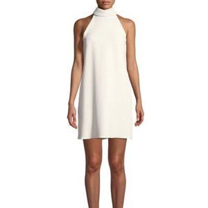 NWT Brandon Maxwell Halter Mini Dress in Ivory